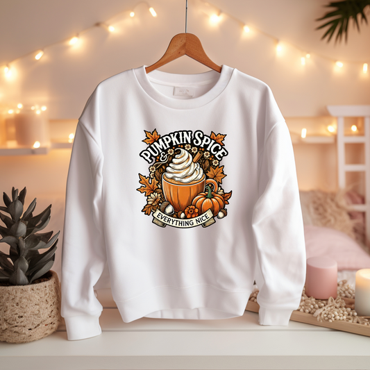 Pumpkin Spice & Everything Nice - Fall Vibes Women's Unisex Heavy Blend™ Crewneck Sweatshirt